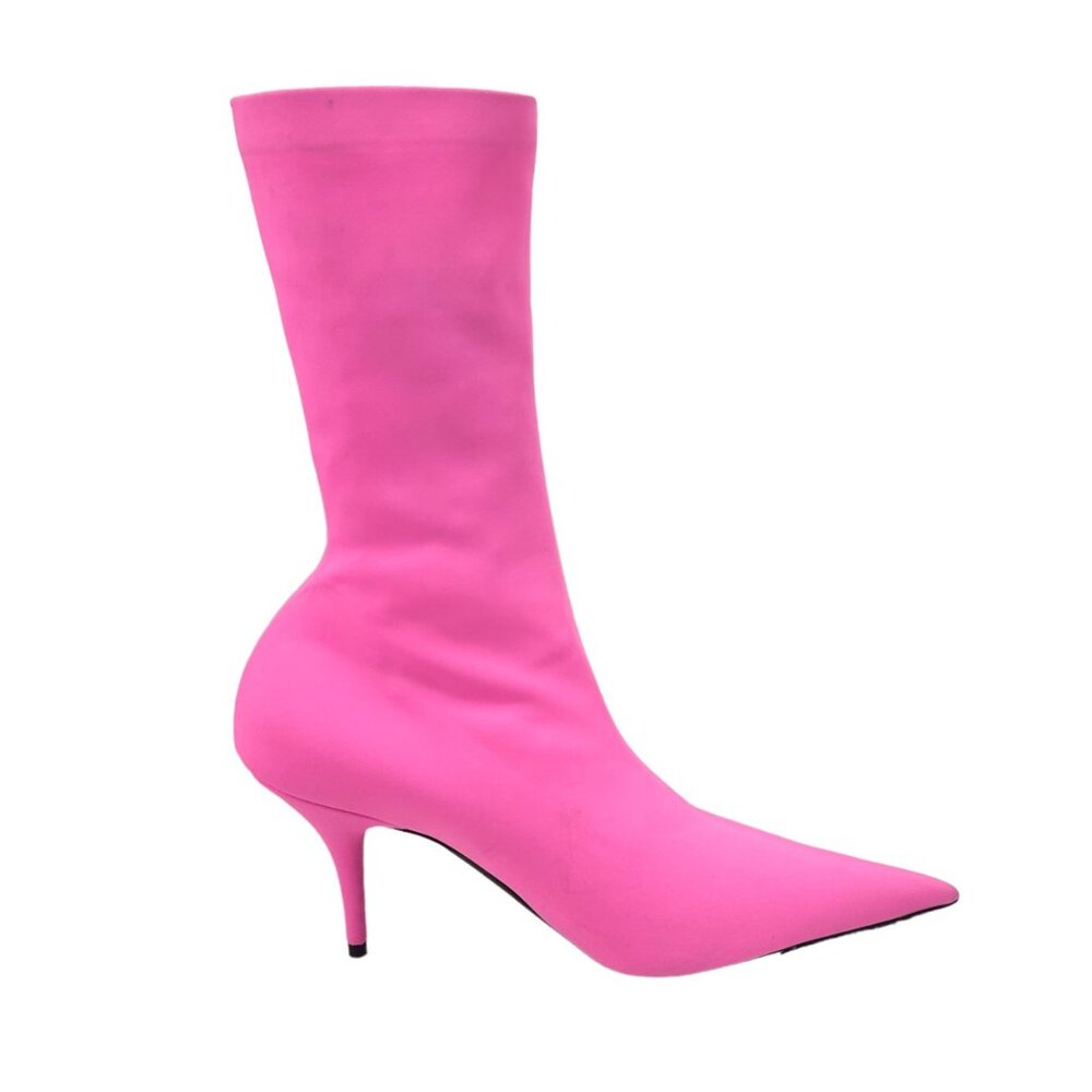 NWOB Balenciaga Pink Knife Pointed Toe Sock Boots - Picture 2 of 15
